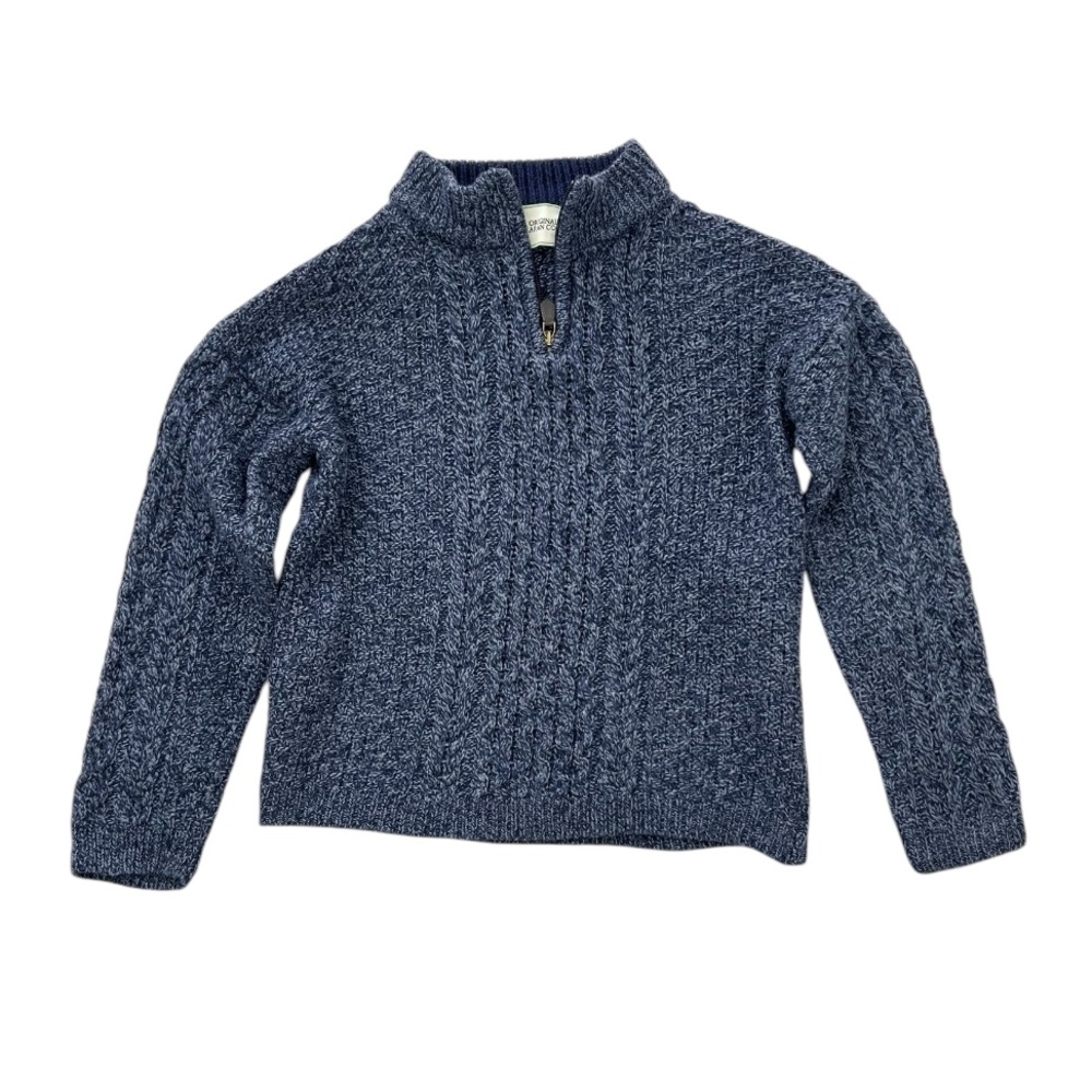 Aran Blue Cable Knit Sweater